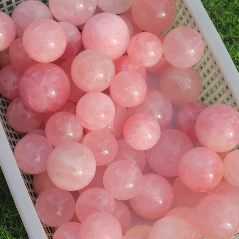 High quality gemstone sphere natural rose quartz sphere 3-5cm Crystals Natural Crystal Bead Suppliers