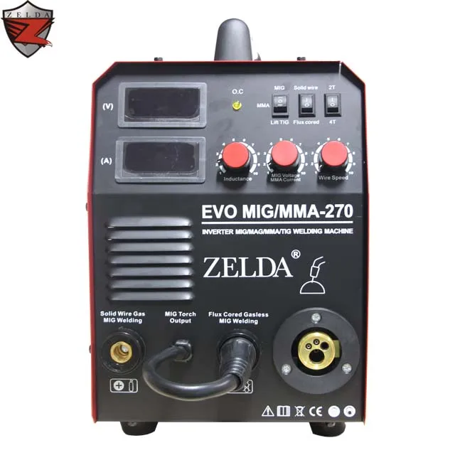 ZELDA Upgraded 220V Multifunction 270A GMAW MIG Welder For Max 15KG Mig Wire
