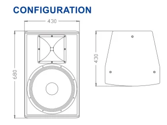 two-way full-range loudspeaker designed for KTV KR15II