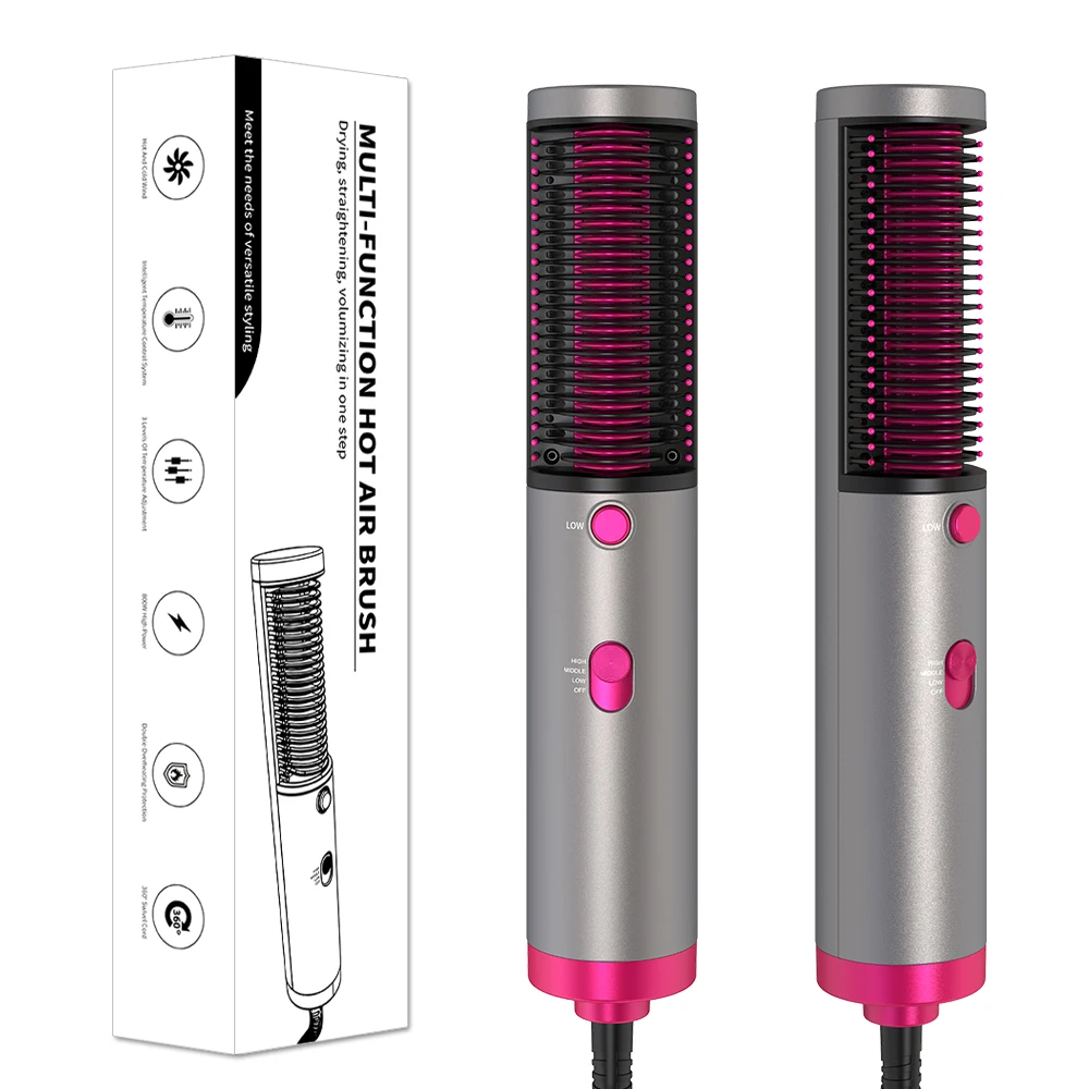 Onestep Hair Dryer And Hair Styler Ceramic Comb Curler Hair Straightener Hot Air Brush Comb