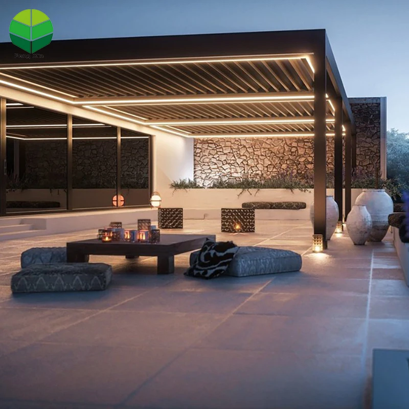 Outdoor Modern Cheap Aluminum Sun Shading Pergola with Curtains Vergola