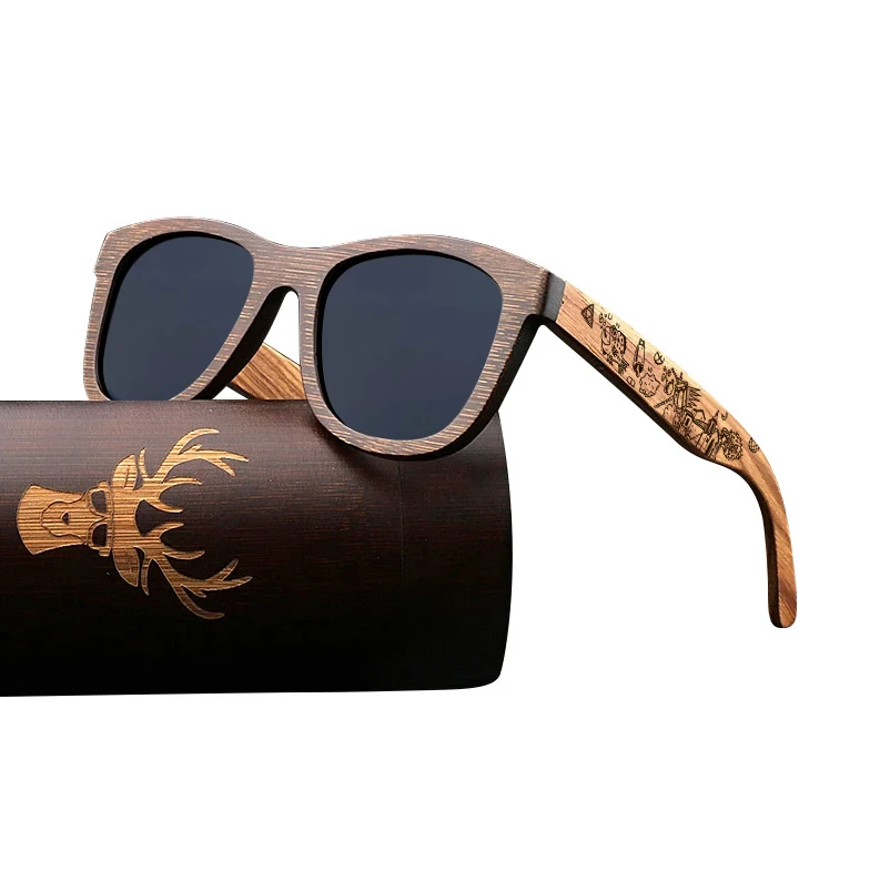 latest style low cost eyewear pure natural polarized unisex wood bamboo sunglasses