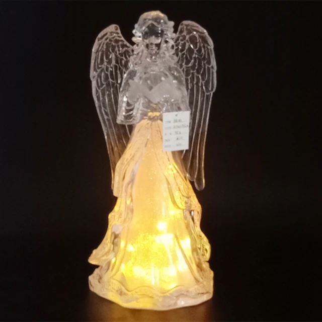 2024 Hot selling Plastic angel statue with lights Angel shape home decoration lights Christmas decoration