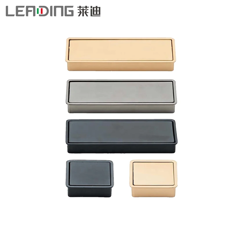 Home Kitchen Drawer Embedded Handle Zinc Alloy Recessed Cabinet Furniture Pull Out Manufacturer
