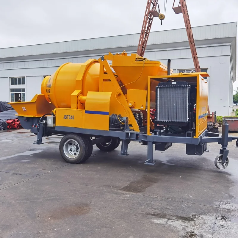 china concrete factory sales electrical concrete mixer with pump cement machine concrete mixer and pump