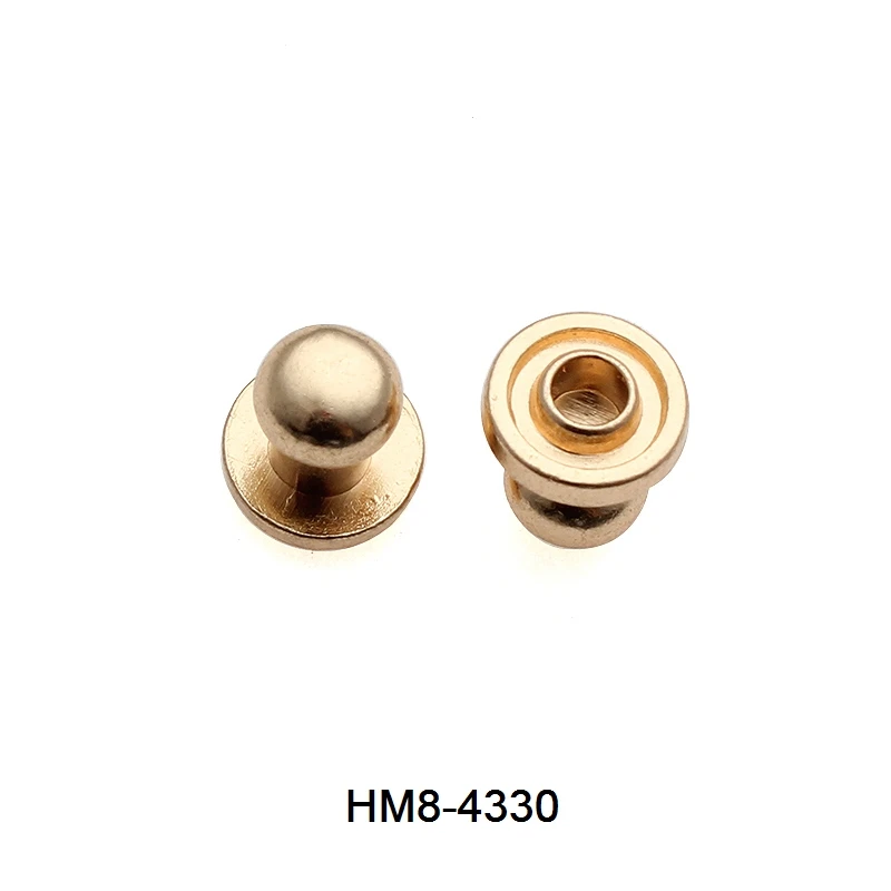 Custom Size Brass Decorative Metal Rivet Single Cap Jeans Button Rivet Stud for Leather Jeans Craft Bag Shoe Handbag