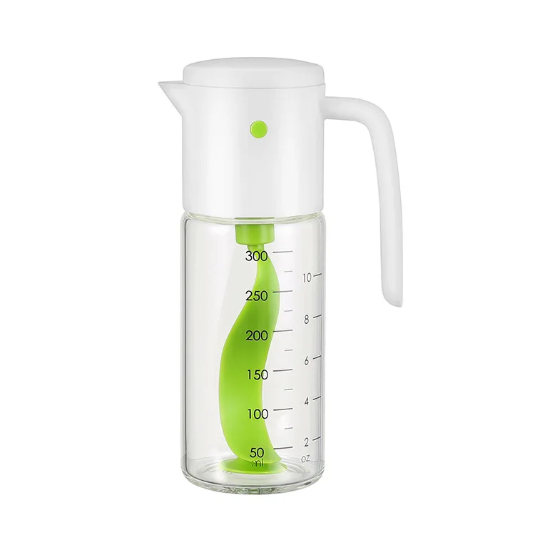 Household Items Salad Dressing Container Cruet-Leak Proof Glass Shaker Bottle 10oz Homemade Salad Dressing Mixer