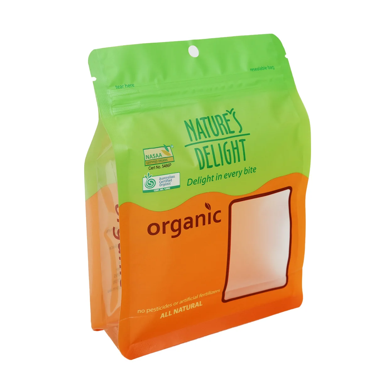 Manufacturer customized multifunctional zipper lock transparent sealed food packaging stand up bag