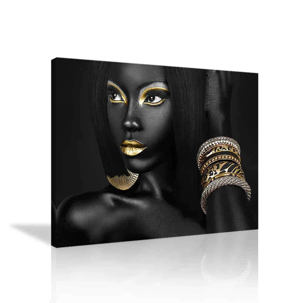 
Beautiful African woman canvas painting for home wall art decor 