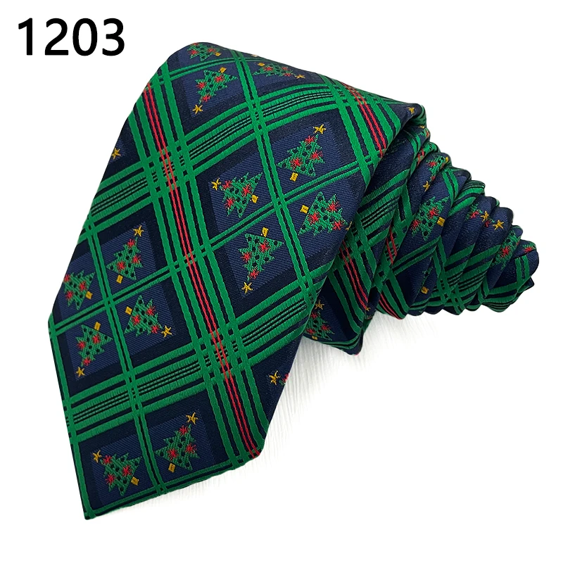 TONIVANI-65-1 Christmas Polyester Mens Fashion Neckties Woven Jacquard Tie