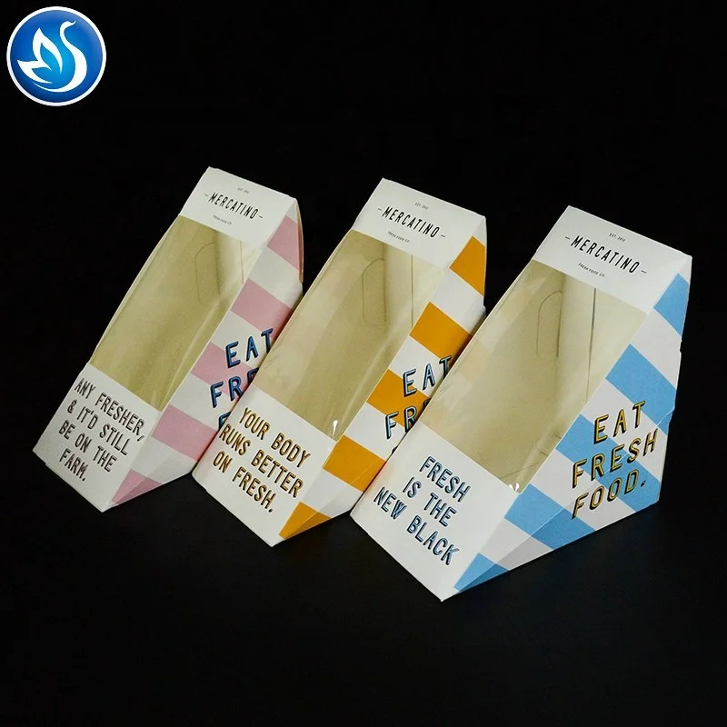 Heat sealed disposable sandwich packaging box