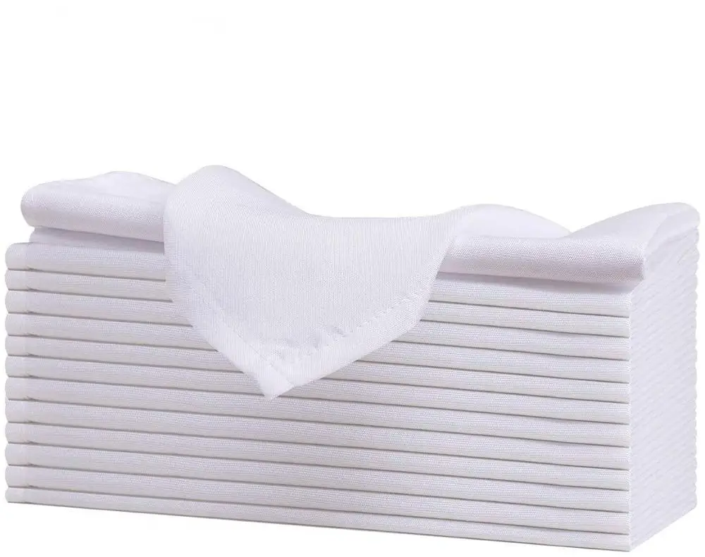 MRTONG High Quality Wholesale Custom  Cloth Napkins Washable  Dinner Napkins  Polyester Napkins