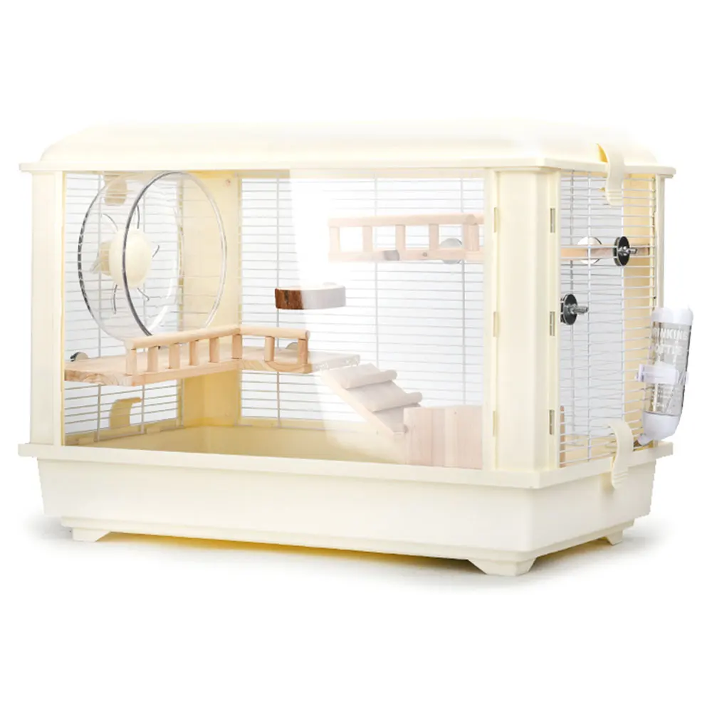 Hamster House Double Storey Villa Balcony With Wheel And Water Bottle House For Pet Rat 60cm Hamster Cage