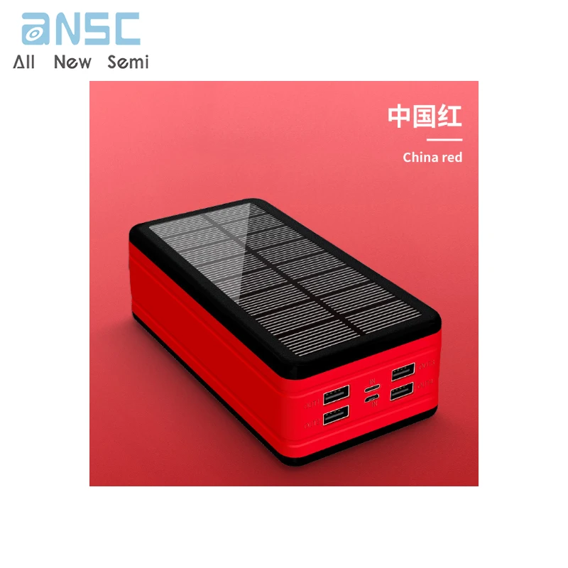 2024 Top selling New Three proof Solar Power Bank 50000mAh Solar Mobile Power Bank Outdoor Large Capacity Quality Online