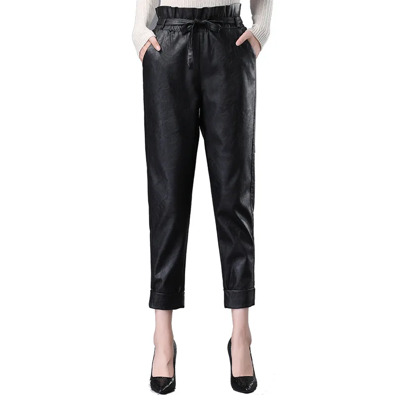 
high waisted fat girl leather pants for womens 
