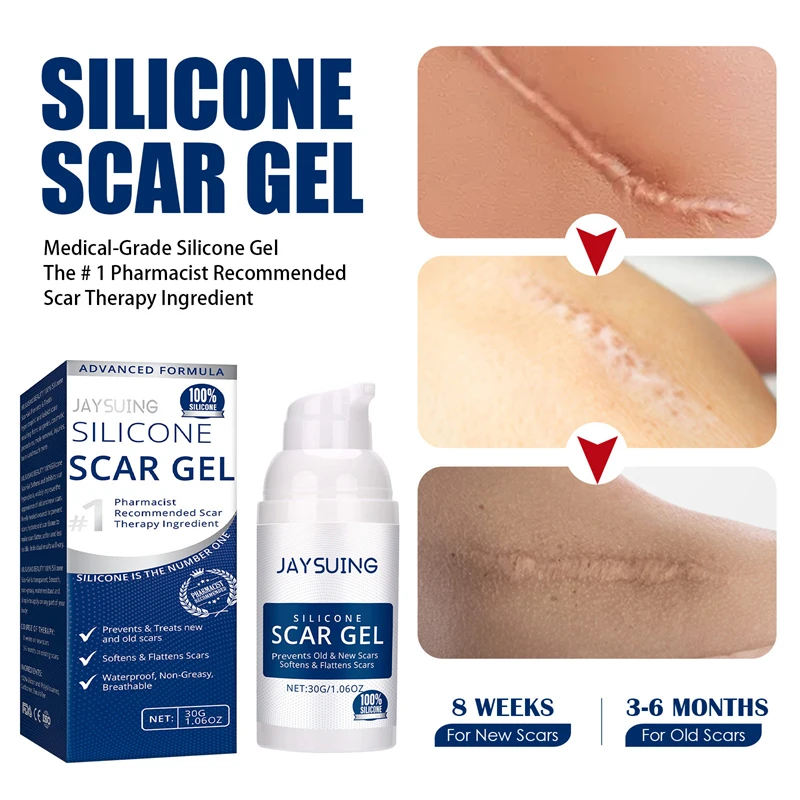 Jaysuing silicone anti scar gel hydrating repairing softening smoothing scars empyrosis fat line pregnancy stria removing gel