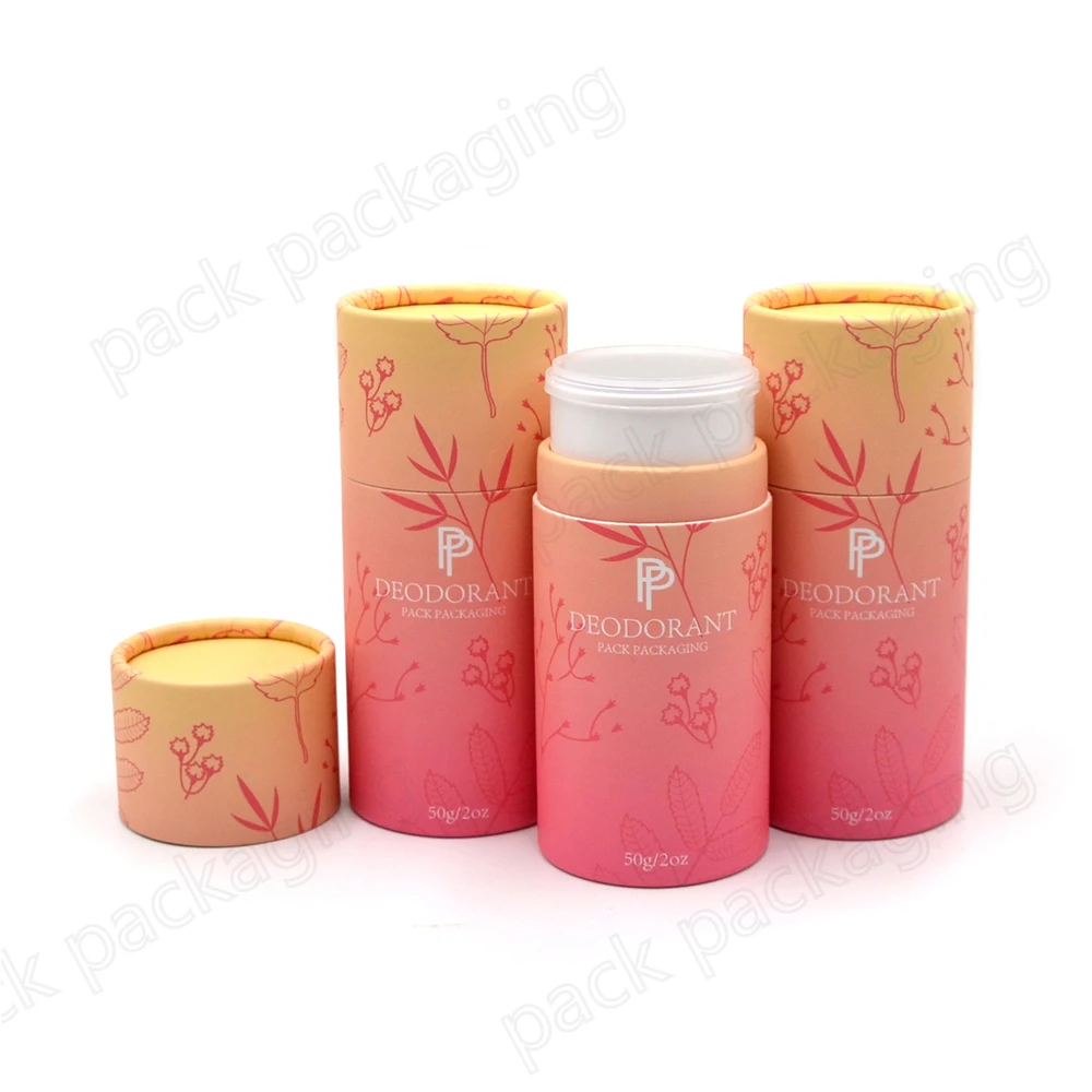 Customized Skin Care 50ml Deodorant Container Beauty Packaging Kraft Twist Up Paper Tube - Buy 2oz Round Natural Twist-up Tube