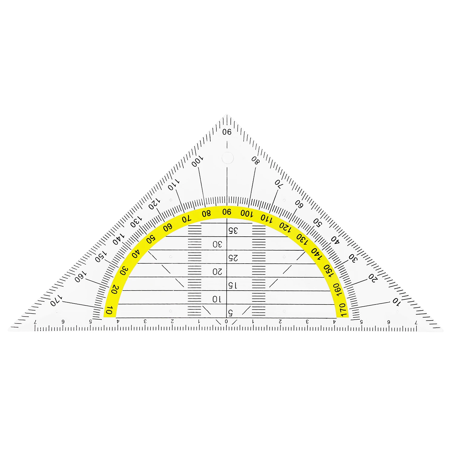 Точная треугольная линейка 14 см
