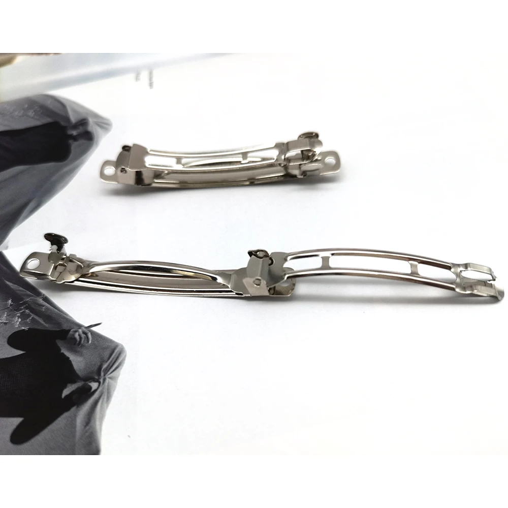 8cm Silver Metal French Barrette Hair Clips Wholesale for Hair Clip DIY