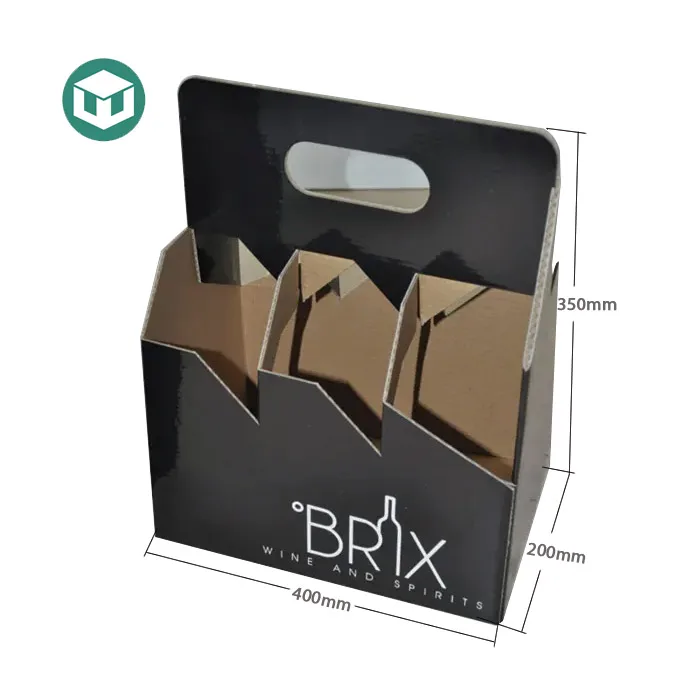 Environmental Cardboard 6 Bottle Wine box, 6 Pack Beer Carrier