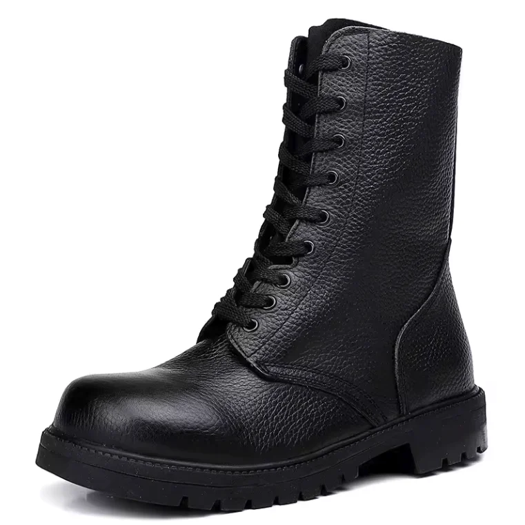 Waterproof Martin black cow leather outdoor desert work hiking shoes men horse riding snow boots for men