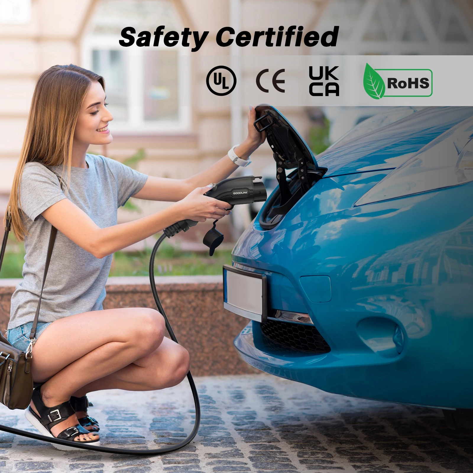 GOODLINK high quality fast charging EV charger plug type 2 and  cable three phase 32A/22KW