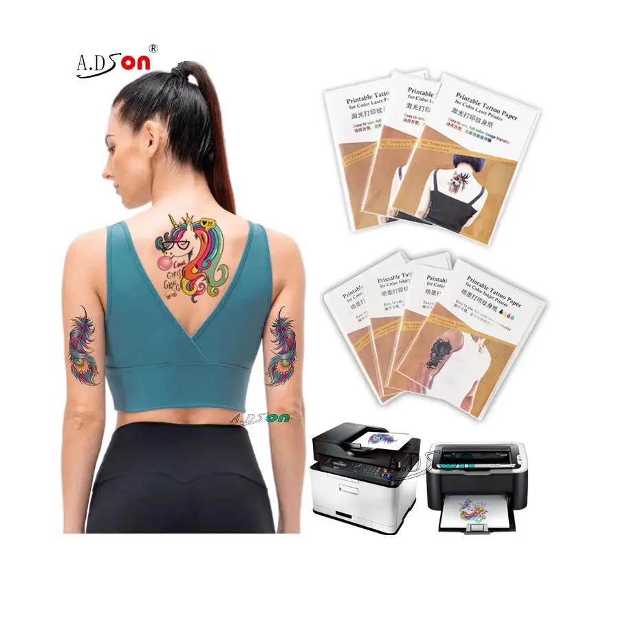 Wholesale DIY Paper To Transfer Tattoos Golden Temporary Tattoo Transfer Printing Paper