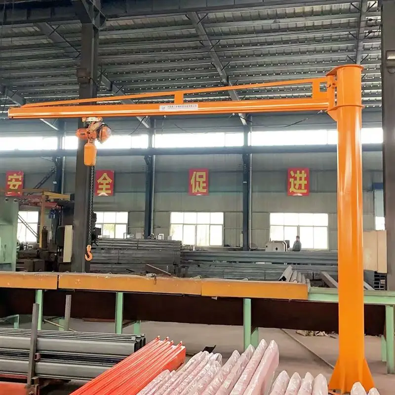 Best price Wholesale BZD model manual rotation column mounted floor Jib Crane with hoist