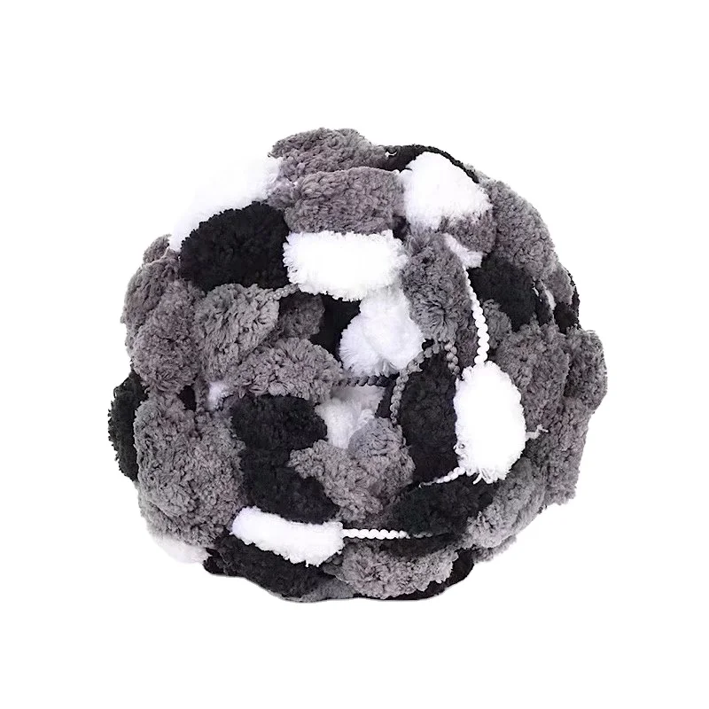 Manufacturer direct wholesale retail hand knitting with super soft Pom Pom yarn