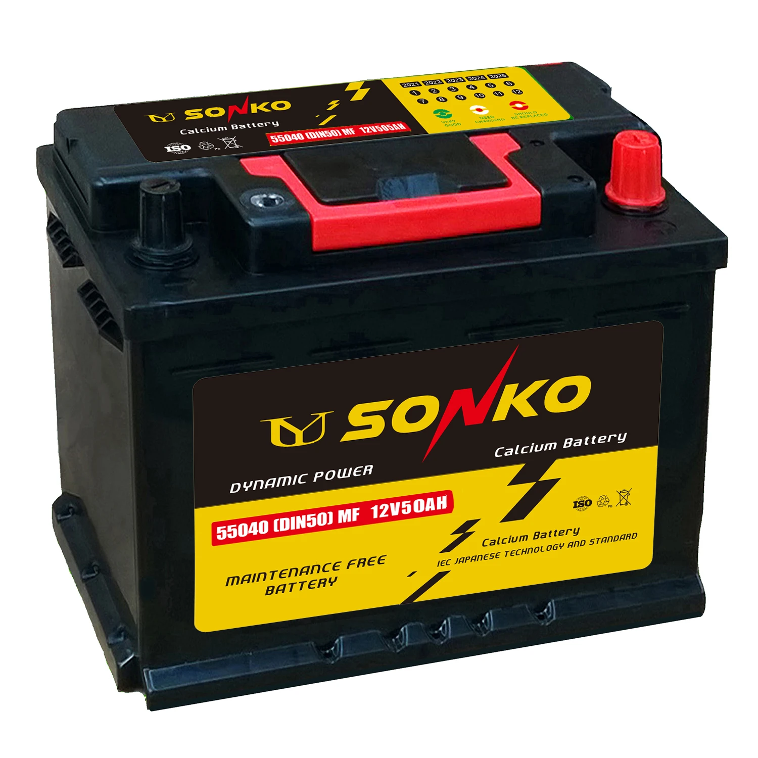 DIN standard 12v Car Battery 55040(DIN50L-MF) Vehicle Batteries 50AhMF Truck Starting Automotive Battery