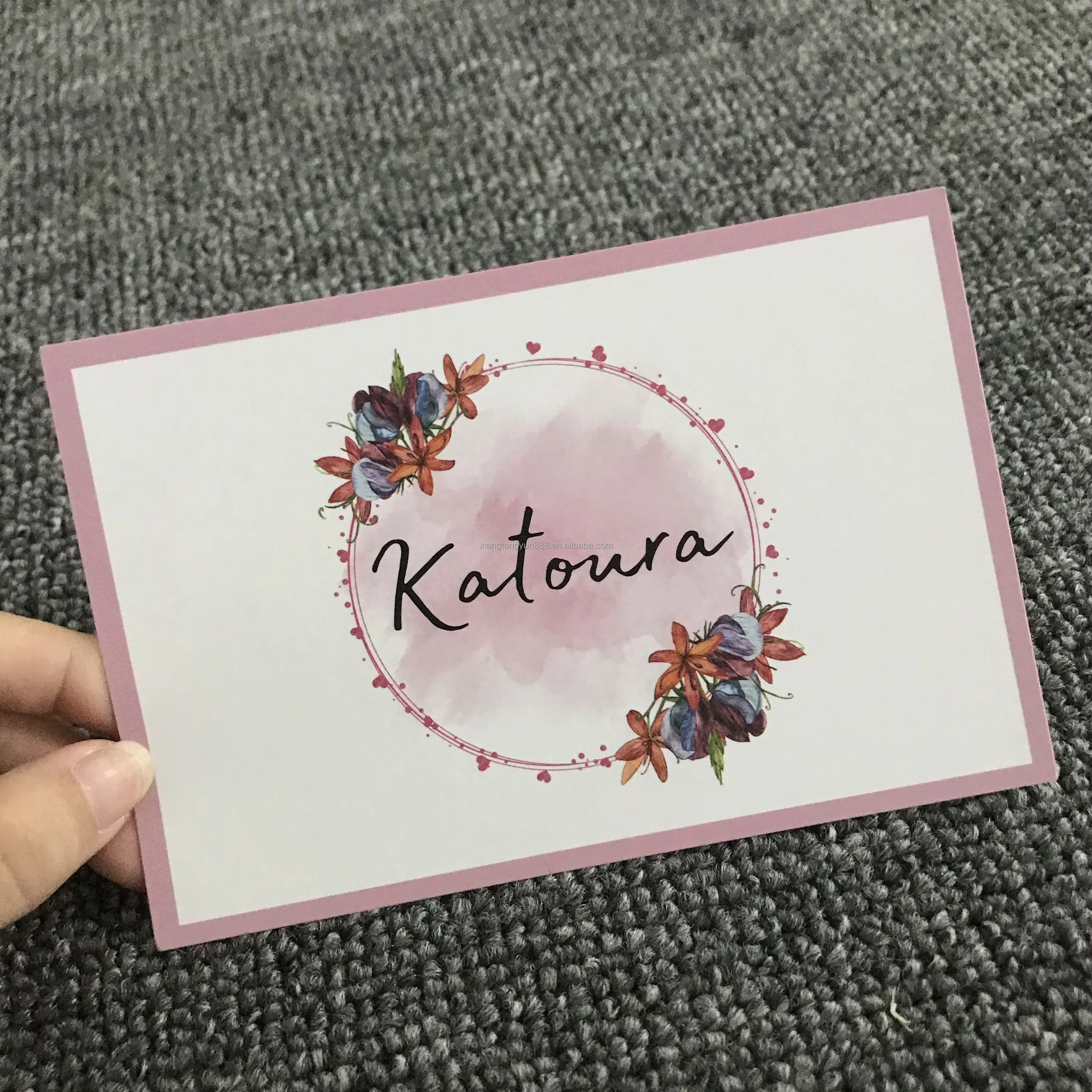 Hot Sale Custom Printed Spot Uv / Gold Foil Luxury Look Wedding Invitation Paper Card,E-commerce Business Thank You Paper Cards