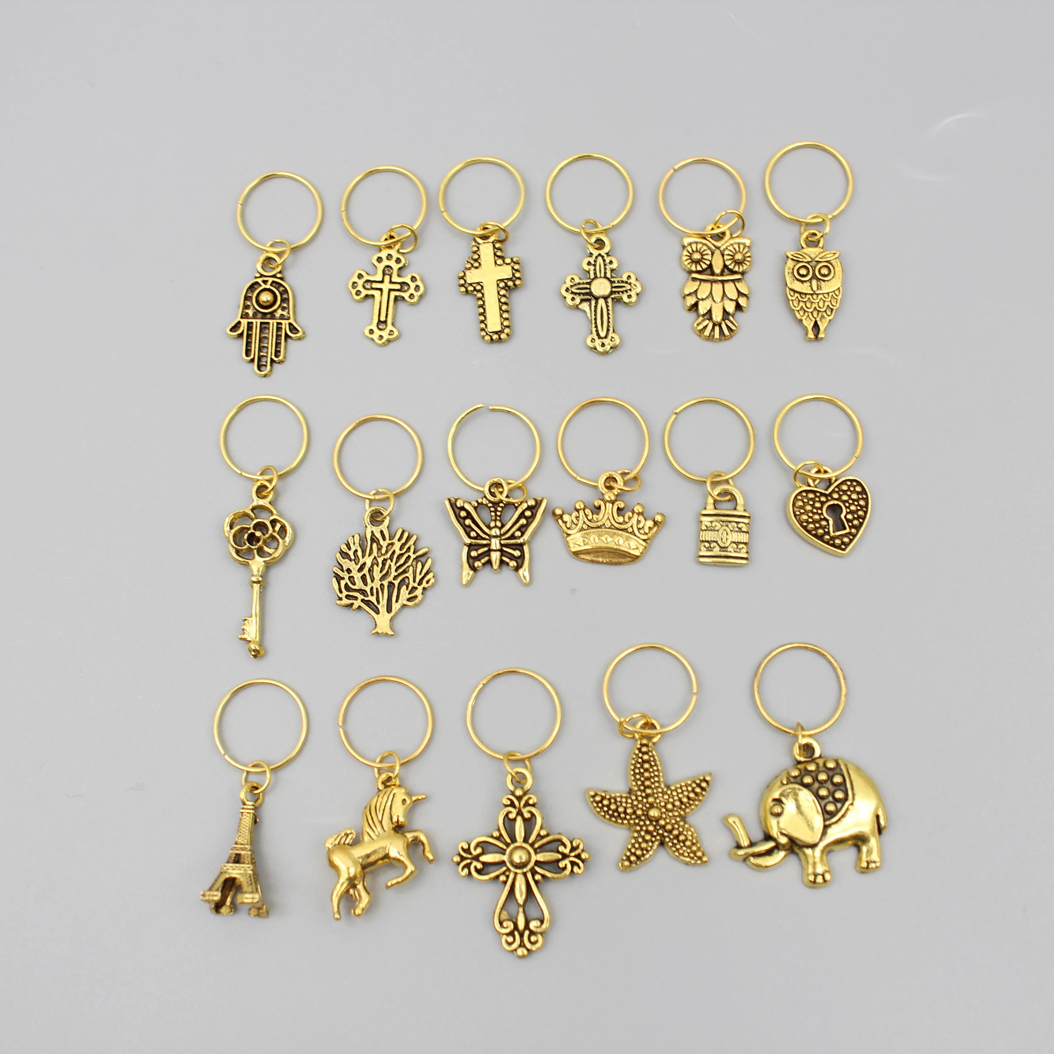 Jachon Новый викингов золотые дреды бусины Бохо оплетка украшения ювелирные изделия листовые кольца для волос DIY