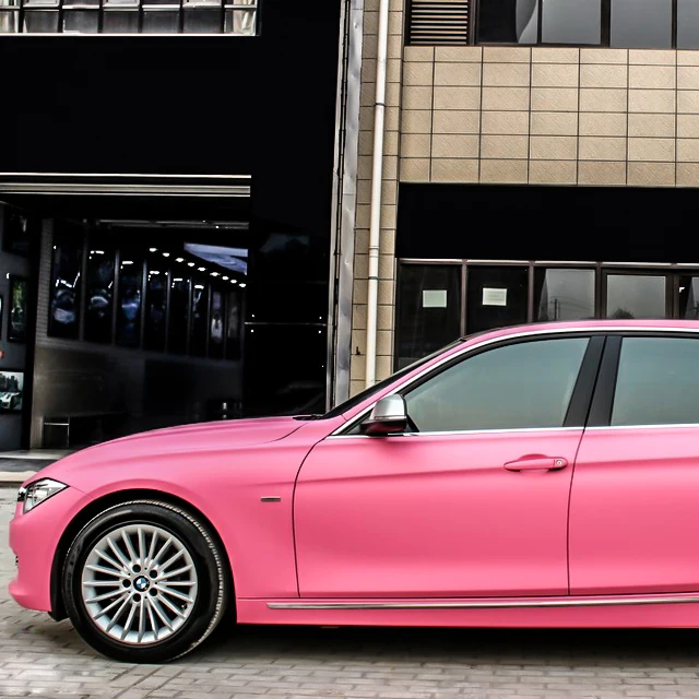 Anolly Hot Sale Custom Car Body Sticker Matte Pink Car Color Changing Film Air Bubble Free Car Wrapping Film