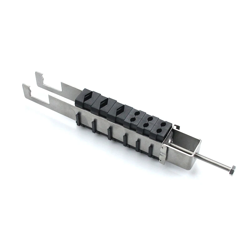 China OEM 6 Way Assembly Free Mixed Combined Power and Fiber Optic Cable Feeder Clamp