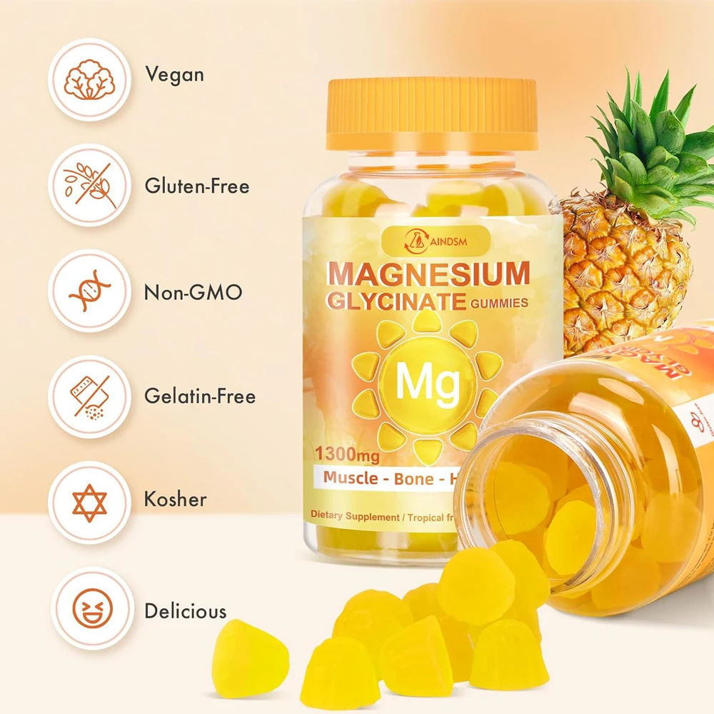 Low Price Magnesium Glycinate Relief Stress Gummy Organic Magnesium Gummy Magnesium Glycinate Improve Immune Health Gummies