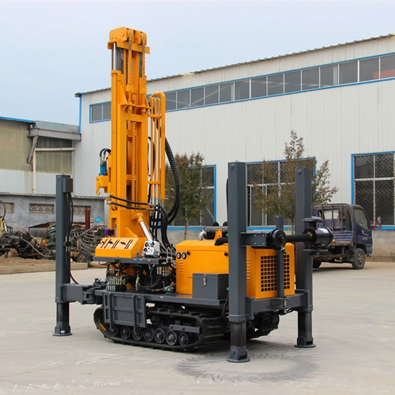 Engineering water well drilling rig  deep  can drill 300 meters of crawler hydraulic drilling machine