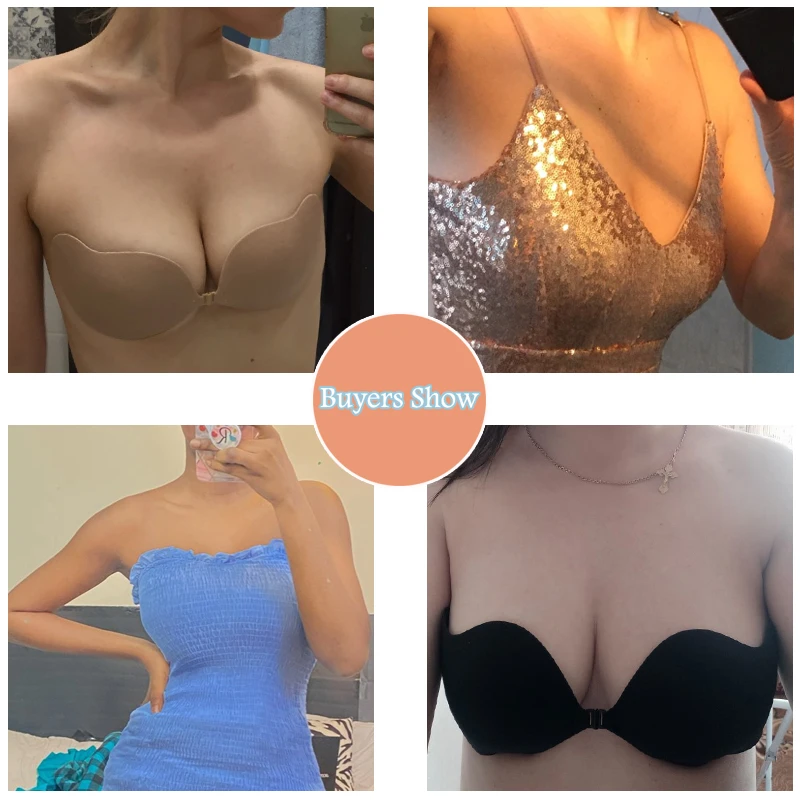 
Hot Sale Waterproof Adhesive Super Light Invisible Bra Push Up for Women 