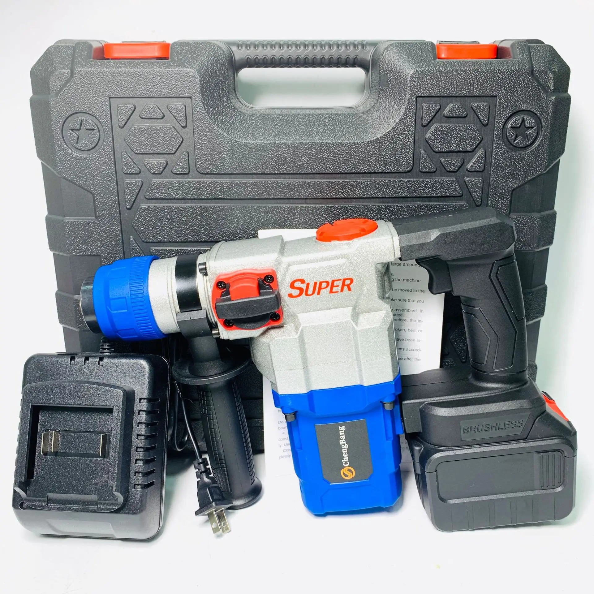 Factory Price Heavy Duty Lithium Brushless Jackhammer Concrete Breakers Rechargeable Cordless Electric Demolition Hammer Drill