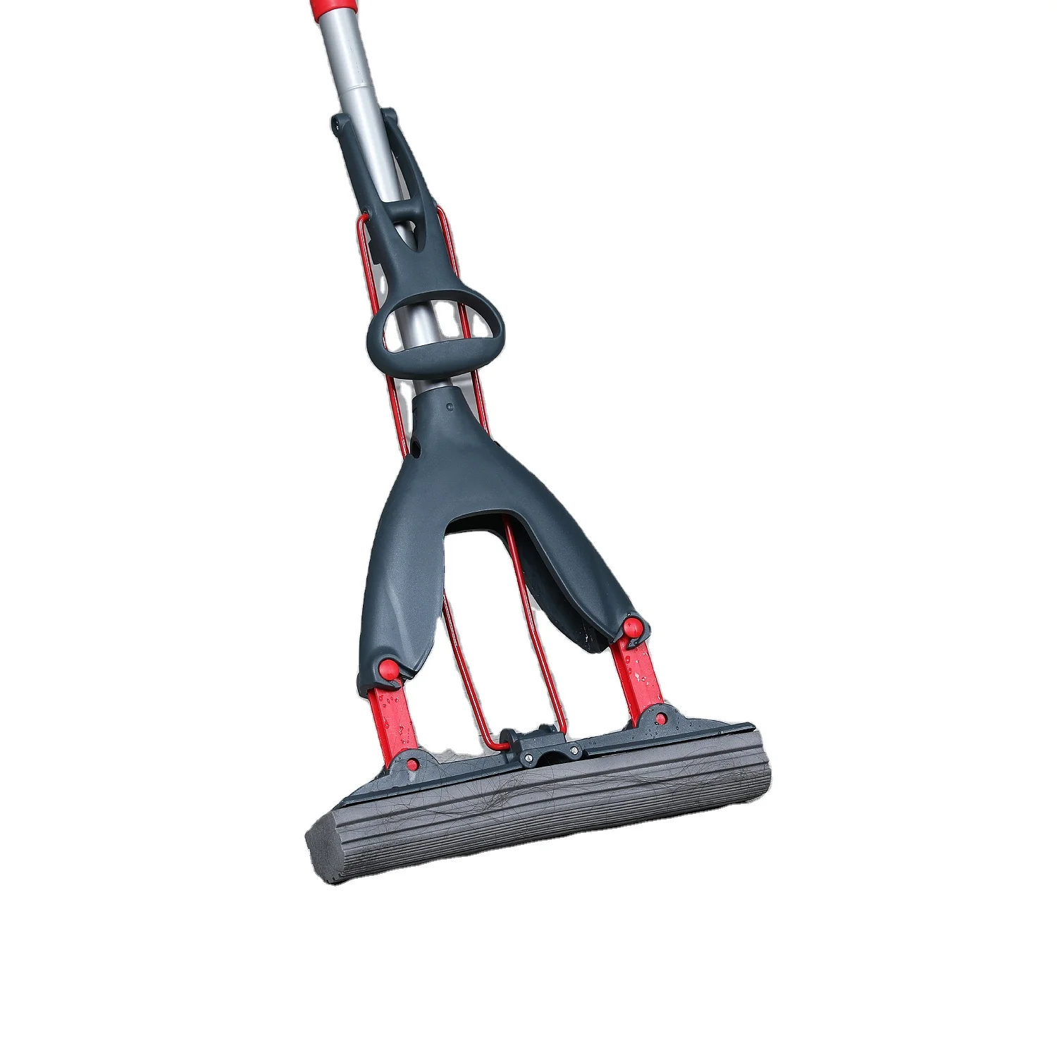 BOOMJOY good price Wholesale Stainless Steel Telescopic Handle roller self squeeze pva round sponge mop cleaning for bathroom