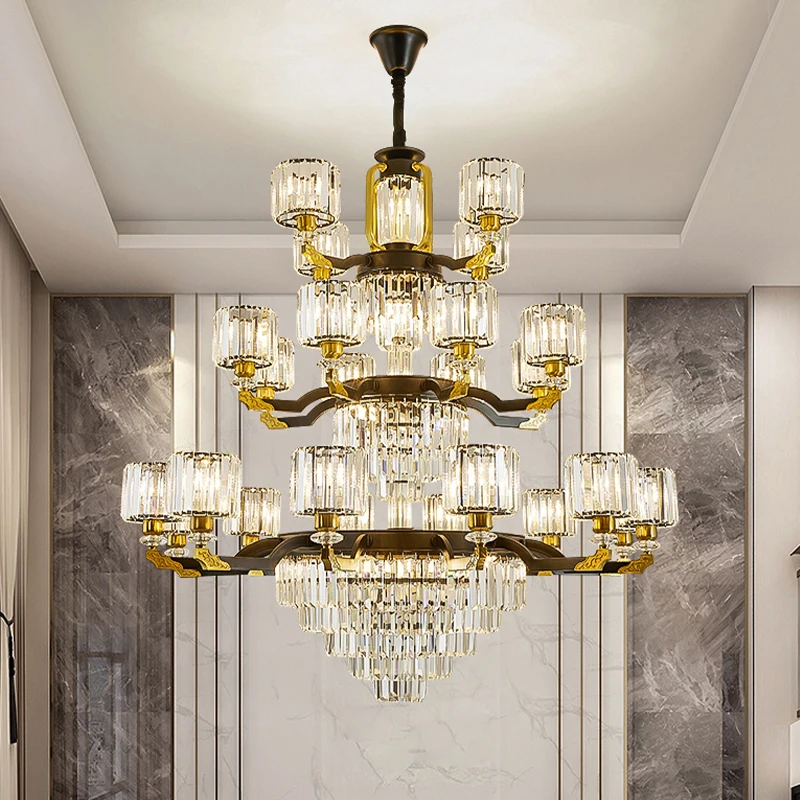 Design-well America style chandelier Luxury Elegant Home Dining Room Living Room Lamp Crystal Multi-head Crystal Chandelier