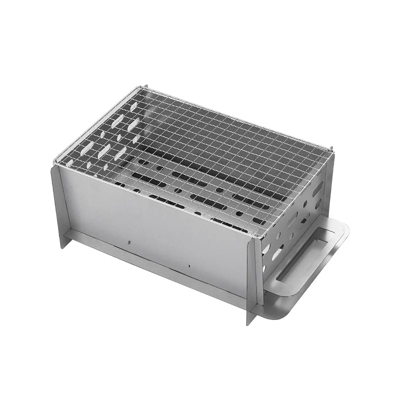 Assembled Portable Picnics Camping Stainless Steel Bbq Grill Mini Charcoal Barbecue Grills