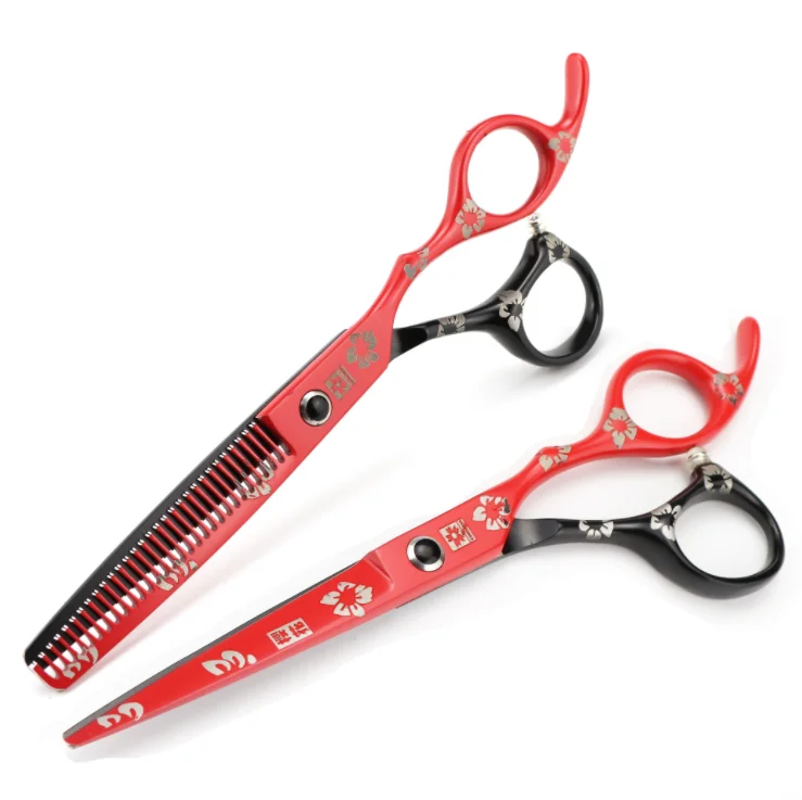 6 дюймов умелые производство прочный легкий Нержавеющая сталь Черный ножницы для стрижки волос