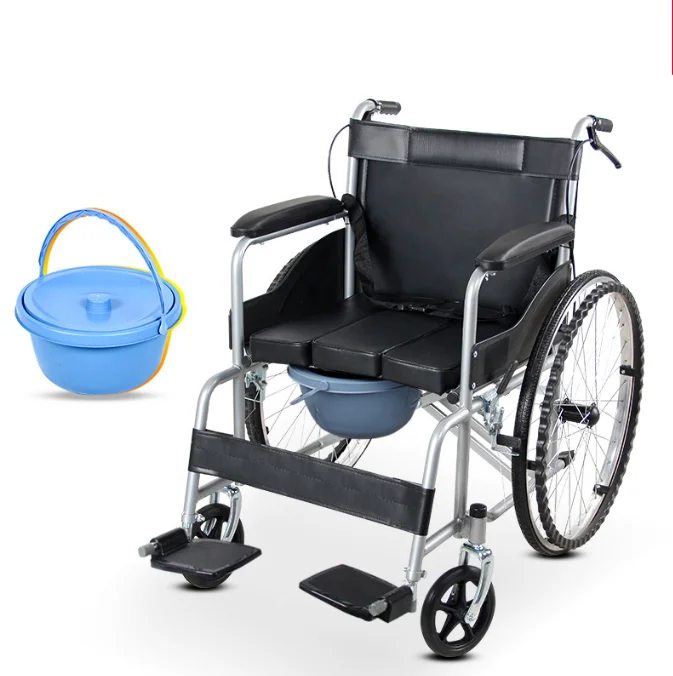 High quality Lightweight manual wheelchair portable folding hand push adult disabled elderly home user outside wheelchair