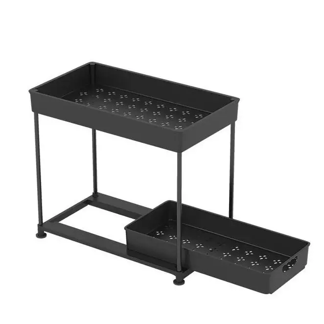Under Cabinet Organizer Under Sink Storage Under Sliding Cabinet Basket Organizer Kitchen 2 Tier Kitchen Under Sink Organizer
