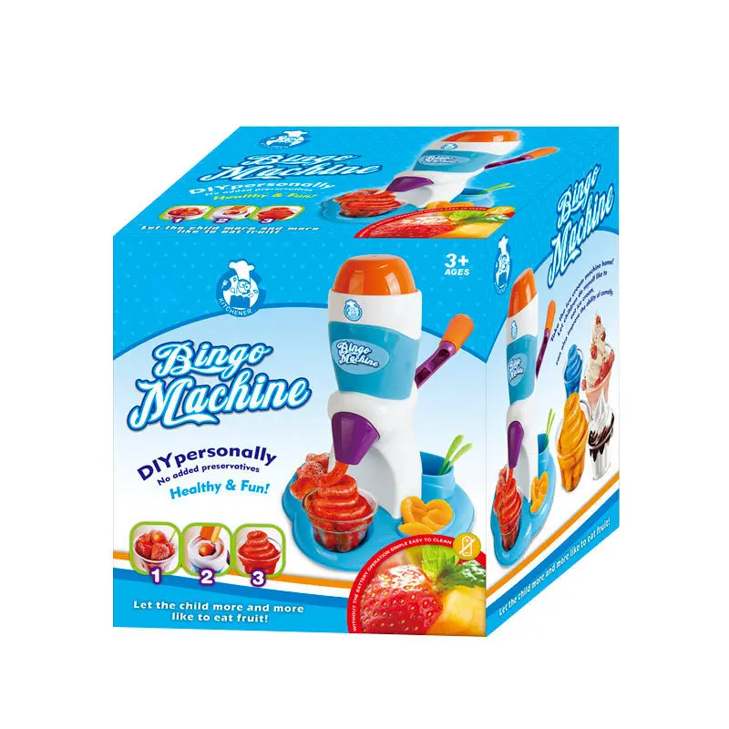 Age 3+ baby girl DIY Cooking Game Pretend Play Plastic Manually Stir Kids Ice Cream Maker Toy