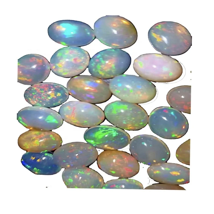 oval shape white Opal cabochons stone wholesale