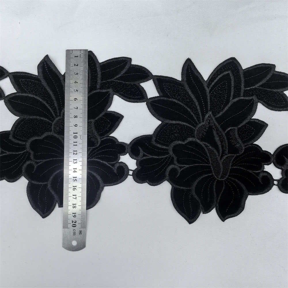 High quality product Factory Wholesale Price Custom Embroidery lace trim just a trim Sewing For Clothes Home textile Curtain