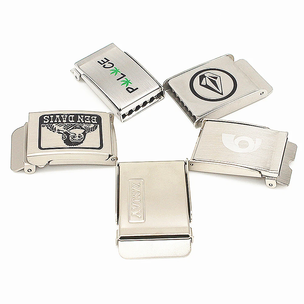 Wholesale manufacturers metal belt buckle with roller metal strap buckle custom LOGO