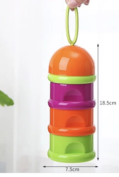Manufacturers Direct Color Children Convenient Three-layer Milk Powder Box With Independent Layering