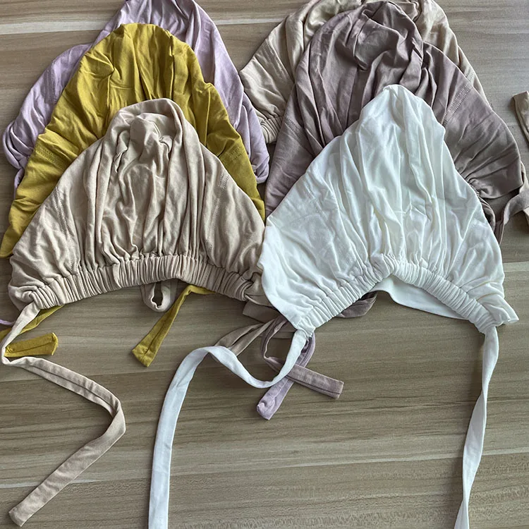 
The latest Islamic Muslim stretch cotton knitted lace scarf turban hat 